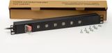 Prise multiple 1U 19 pouces pour armoires rack - Métal 1 unité