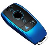 Tukellen Sleutelhoes voor Mercedes Benz, speciale bescherming van zacht TPU, compatibel met Mercedes Benz 2017-2021 E-klasse 2018-2021 S-klasse 2019-2021 A-klasse C-klasse G-klasse blauw