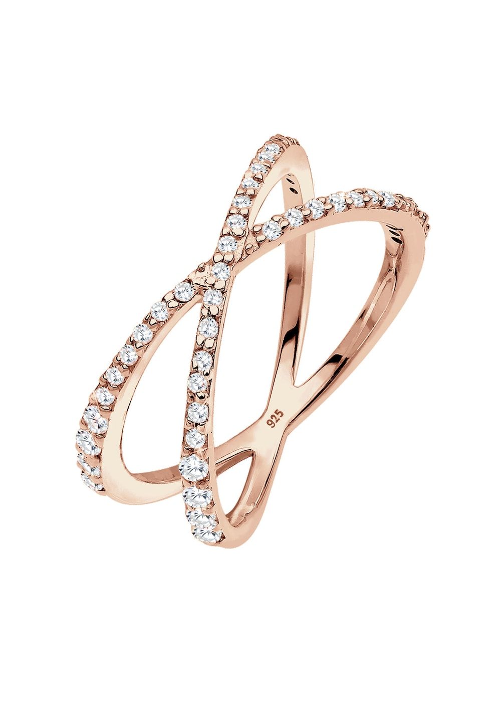 Elli Ring Dames Wikkel X Zirkonia Kristallen 925 Zilver