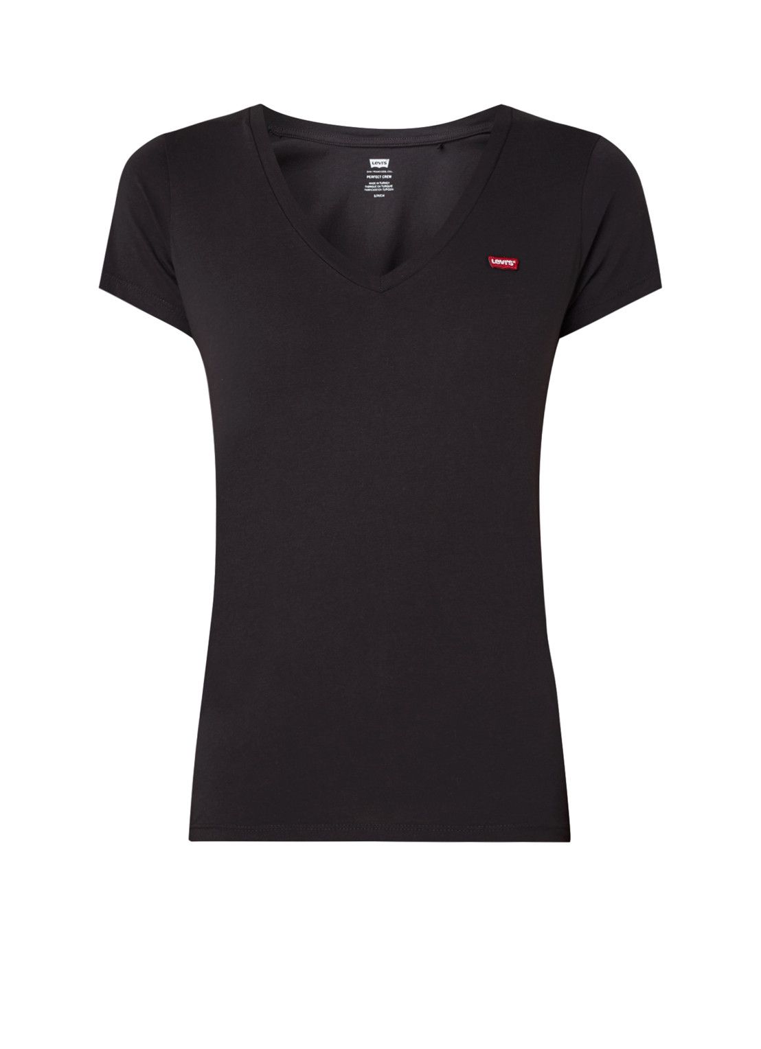 Levi's Perfect T-shirt met V-hals en logopatch - 5400816656609
