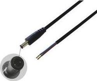 BRK Electronics Laagspannings-aansluitkabel Laagspanningsstekker - Open kabeleinde 5.50 mm 2.50 mm 2.00 m 1 stuk(s) Zwart