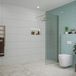Fortifura Galeria douche - 70x200cm - verreglas - wandarm - PVD - geborsteld messing (goud)