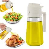 BEPER C102SPE004 Olieverstuiver voor Airfryer 2-in-1, 480 ml glazen container voor oliefles Keukenspray, schenktuit + spray