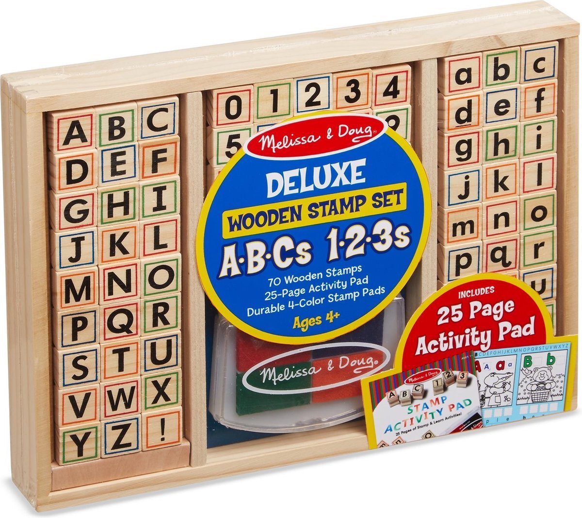 MELISSA & DOUG Stempelset - Alfabet & cijfers - Hout