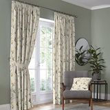 Dreams & Drapes Gordijnen - Darnley - 100% Katoen Plooi Gordijnen met Tie-Backs - 168 x 229 cm (168 x 229cm) in Koraal/Natuurlijk, Multicolor
