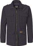 Jan Vanderstorm Heren Militair Jack - 82 - Zwart - Plus Size