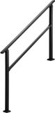 VEVOR Leuning voor 4-5 treden trap Zwarte vierkante buis 138 cm