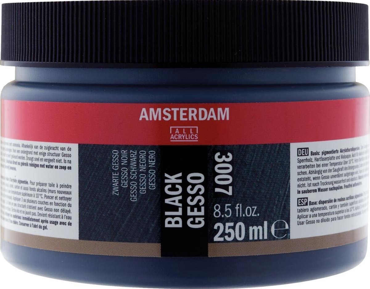 Talens Amsterdam Gesso Zwart 250ml