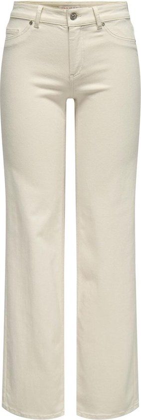 Only ONLBLUSH MID STRAIGHT DNM DOT NOOS Dames Jeans - Ecru - W28 X L32