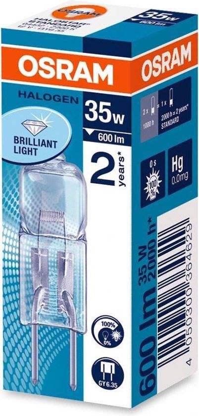 Osram Halostar Oven 20W G4 Halogeenlamp - Dimbaar