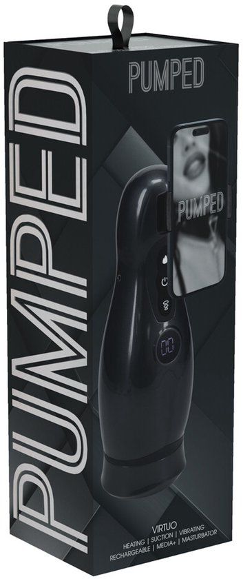 Pumped Virtuo - Suction and Vibration Masturbator Pump with Phone Attachment - Gun Metal