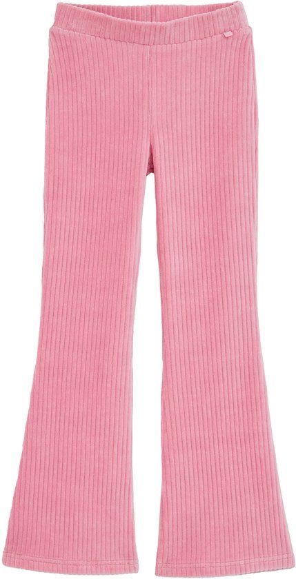 WE Fashion Meisjes velvet flared legging van ribstof