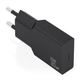 AISENS Ultradunne oplader GAN 30 W, 1 x USB-C PD3.0, zwart