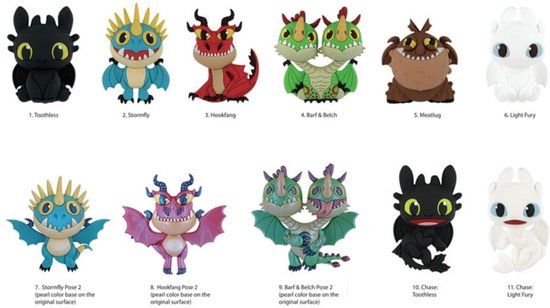 Monogram International, Inc. How to Train Your Dragon 3D PVC Bag Clips Series 1 Display (24)