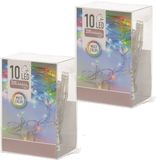 Merkloos Kerstverlichting - 2x - 1 meter - op batterij - gekleurd - 10 lampjes - Led lichtsnoer