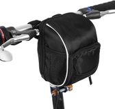 Tbest Sacoche de vélo, sacoche avant de vélo, sacoche de vélo multifonctionnelle pliable sac de tube de cadre avant attache rapide, Noir