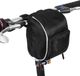 Tbest Sacoche de vélo, sacoche avant de vélo, sacoche de vélo multifonctionnelle pliable sac de tube de cadre avant attache rapide, Noir