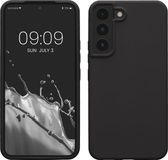 kwmobile telefoonhoesje geschikt voor Samsung Galaxy S22 - Hoesje met siliconen coating - Smartphone case in mat zwart