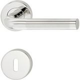 Häfele Garniture de béquille de porte LDH 2172 Acier inoxydable bicolore, BB-Buntbart