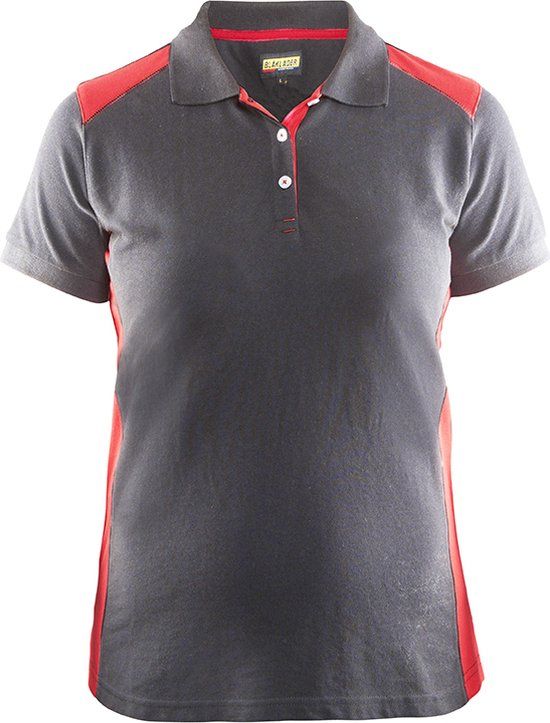 Blakläder Blaklader Dames poloshirt piqué 3390-1050 - Grijs/Rood - L