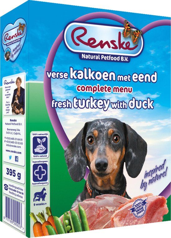 Renske Honden Natvoer - Kalkoen/Eend - 395 gr