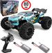 PolkaHome® Voiture RC ultra-rapide 1:16 4WD – 80 km/h – Moteur sans balais – Étanche – Avec 2× piles Li-Po 7.4V 1300mAh – Voiture de drift tout-terrain avec feux à LED – Pour adultes