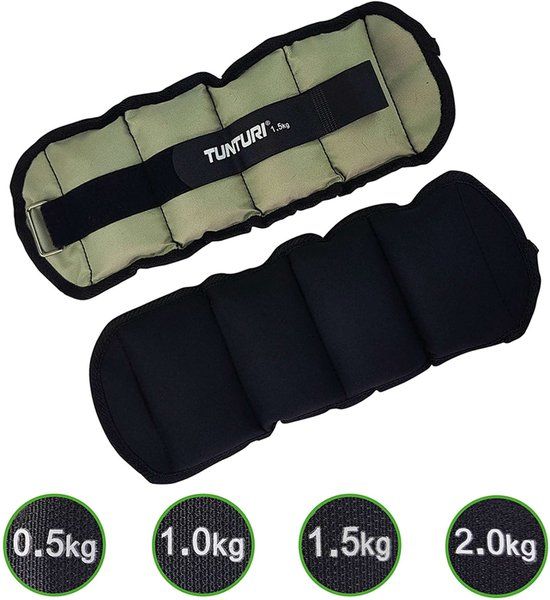 Tunturi Enkel/Polsgewichten - 2 x 2 kg - Grijs