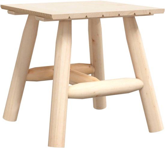 vidaXL Bijzettafel 49x49x50 cm massief vurenhout
