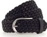 Vanzetti Leren Riem Braided Women's Leather Belt W90 Black Zwart