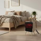 M mimotec - Elektrische verwarming Cassete 2000 W met afstandsbediening, 3 modi (ventilator/laag/hoog), stil <53 dB, oververhittingsbeveiliging, vlameffect
