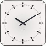 Karlsson Wandklok Sucinto Dome Square - Wit
