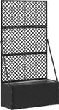 Maison Exclusive - Jardinière treillis noir 70 x 30 x 135 cm métal