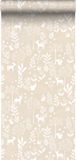 ESTAhome behang bos met bosdieren beige - 53 cm x 10.05 m