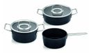 Fissler Adamant Pannenset 3-delig Aluminium met Glazen Deksel Antraciet