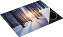 Chefcare Inductie Beschermer Bos met Sneeuw tijdens de Zonsondergang - 77x59 cm