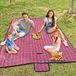 Armo Extra grote tartan picknickdeken met draaggreep, waterdicht strand tuin buiten wasbare picknick camping deken 200 cm x 200 cm (rood)