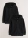 Next Jongens Effen Hoodie met Doorlopende Rits - Zwart