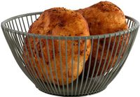 APS brood- en fruitmand SVART, rond, 175 mm, groen