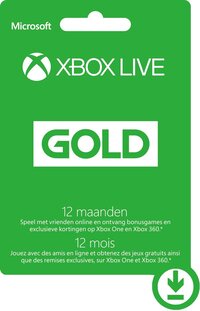 Microsoft Xbox Live Gold Abonnement 12 Maanden - Xbox 360 + Xbox One