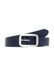 s.Oliver Leren riem met rechthoekige frame-sluiting en logo-details, diepblauw, 90