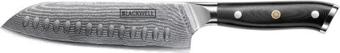 Blackwell Santokumes Japanse Stijl – 19 cm – 67 Lagen Damaststaal met VG10 Kern – Allround Aziatisch Koksmes – Antikleef Kuiltjes – Perfecte Snijcontrole