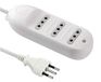 Electraline 62032 meervoudige stekkerdoos 3-voudig 10 A, kabel 1,5 m wit