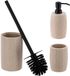 Tendance Leaf badkameraccessoires - beige - polyresin - 3-delig