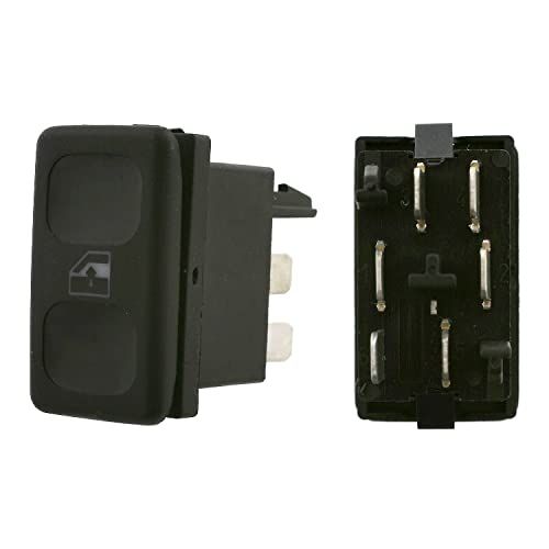 febi bilstein 14080 Schakelaar voor elektrische raamregelaar, pak van één, Zwart