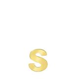 Lucardi Boucle d'oreille alphabet par pièce - Boucles d'oreilles - Cadeau - 14 Carats Or - Or jaune