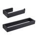 GERZWY Badkamer Accessoire 2-delige Set SUS 304 RVS Toiletrolhouder Handdoek Ring Wandmontage, Mat Zwart