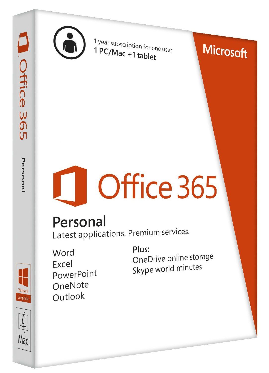 Microsoft Office 365 Personal - Frans - 1 jaar - 1 licentie