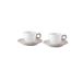 Guzzini - EVERYDAY Set van 2 koffiekopjes met schotel - Duif grijs