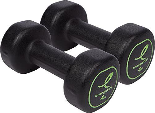 ENERGETICS Neoprene Dumbbell Set - 2 x 2.0 kg - Black/Yellow