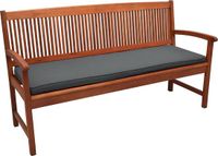 Beautissu Loft BK Bankkussen 100 x 48 x 5 cm Tuinbank Kussens - Kussen voor Tuinmeubelen - Zitkussen of Rugkussen - Antraciet